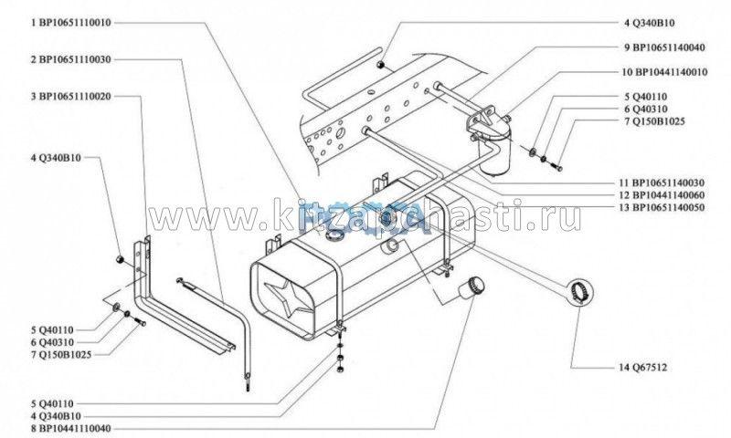 Трубки топливные (к-т 2 шт) Baw Fenix 1065 Евро 2 BP10651140030/40